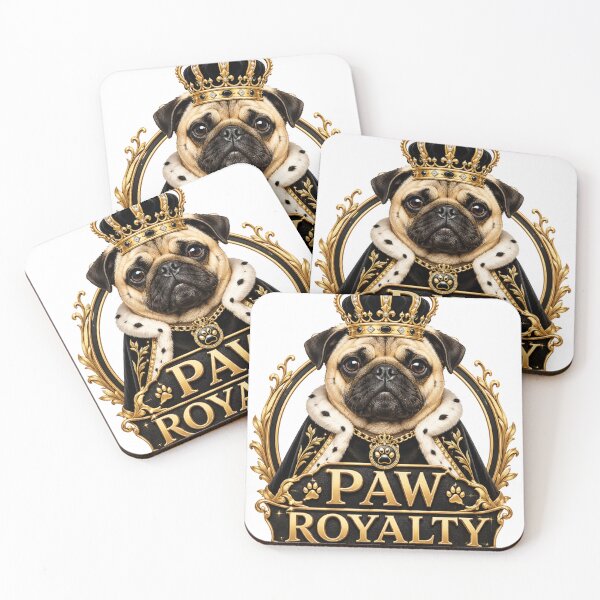 Item preview, Paw Royalty King Pug Dog Sticker designed and sold by PawFusionArt.