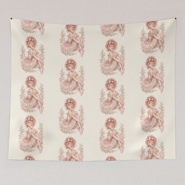 Item preview, Elegant Coquette Ballet Dancer | Vintage Pink Ballerina Princess | Romantic Cottagecore Ballet Art designed and sold by looplandger.