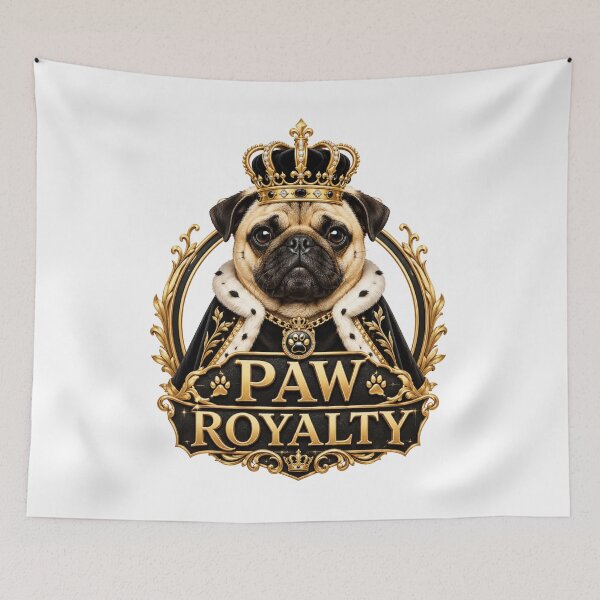 Item preview, Paw Royalty King Pug Dog Sticker designed and sold by PawFusionArt.