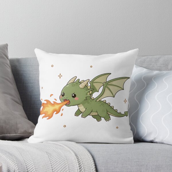 Item preview, Cozy Kawaii Little Dragon Breathing Fire  designed and sold by Seculinator.