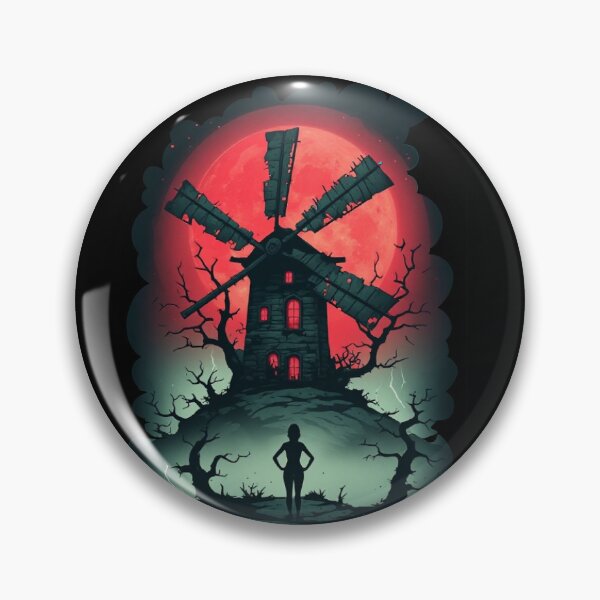 Item preview, Blood Moon Windmill – The Haunted Hill designed and sold by halibutgoatramb.