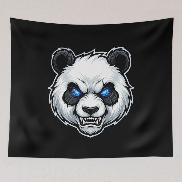 Item preview, Fierce Demonic Panda Glowing Blue Eyes Gamer Mascot designed and sold by Munib320.
