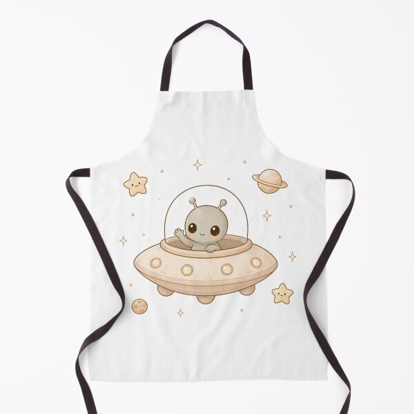 Item preview, Cozy Kawaii Alien UFO Space Illustration designed and sold by Seculinator.