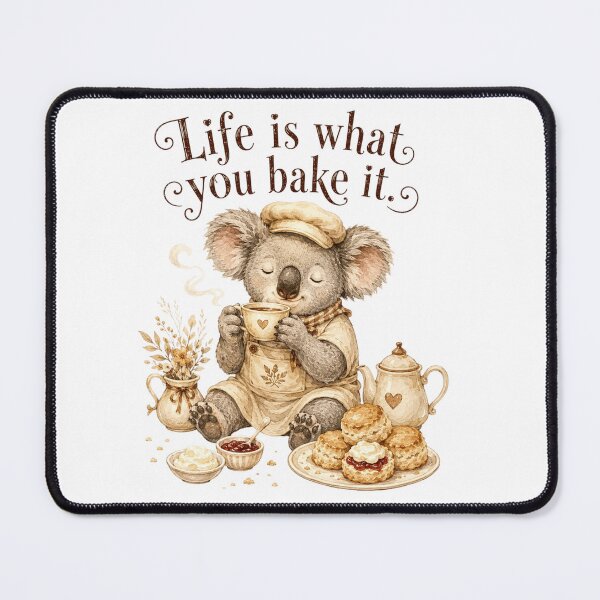 Item preview, Life Is What You Bake It Cute Koala Tea And Scones designed and sold by AQUILAKREO.