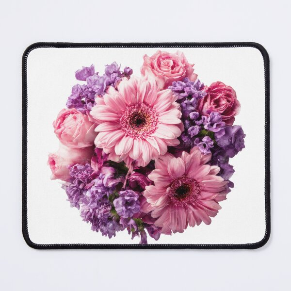 Item preview, Vibrant Pink Gerbera and Purple Blossom Floral Bouquet Sticker designed and sold by simranart111.