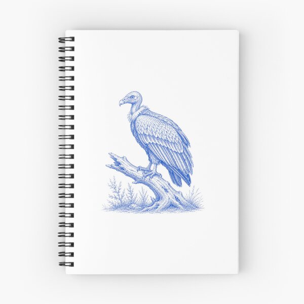 Item preview, Vintage Blue Vulture Bird Illustration designed and sold by BrandyandBeyond.