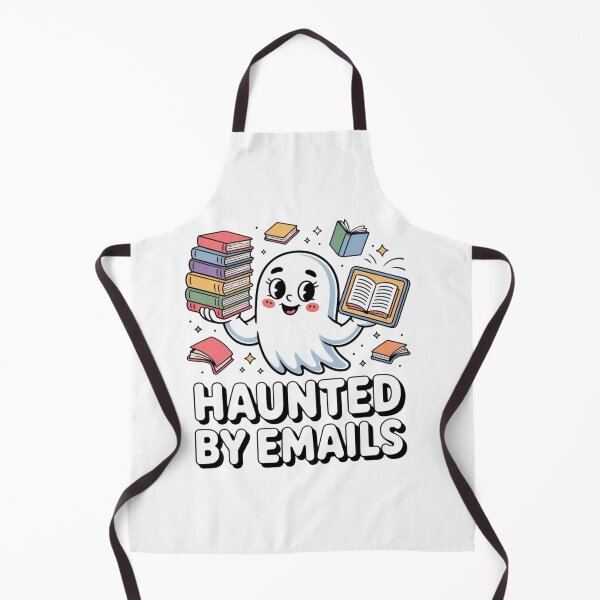 Item preview, Cute Reading Ghost Haunted by Emails Book Lover Illustration designed and sold by DariaOltes.