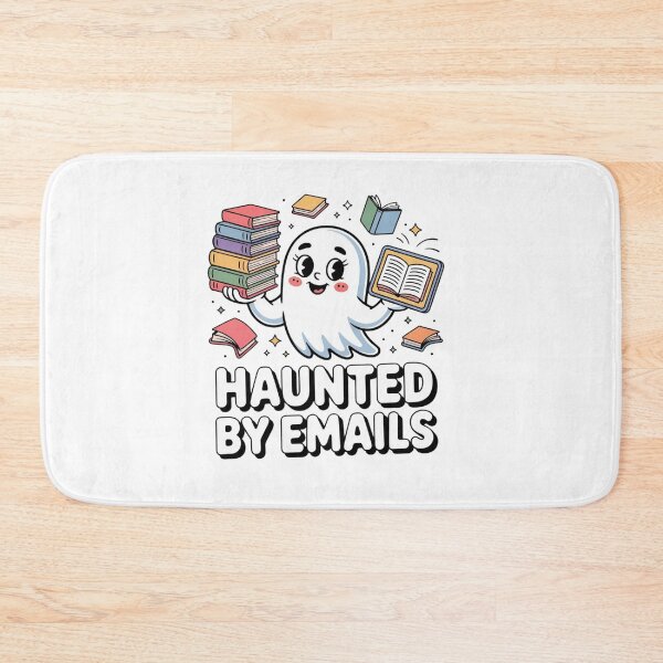 Item preview, Cute Reading Ghost Haunted by Emails Book Lover Illustration designed and sold by DariaOltes.