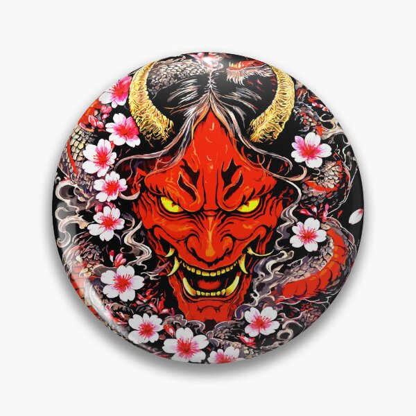 Item preview, Red Oni Dragon Shirt – Japanese Folklore Graphic Tee with Sakura designed and sold by VikArtStudio.