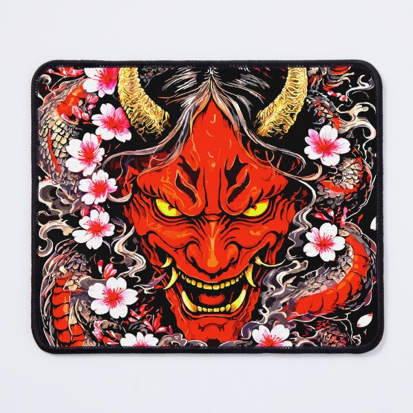 Item preview, Red Oni Dragon Shirt – Japanese Folklore Graphic Tee with Sakura designed and sold by VikArtStudio.
