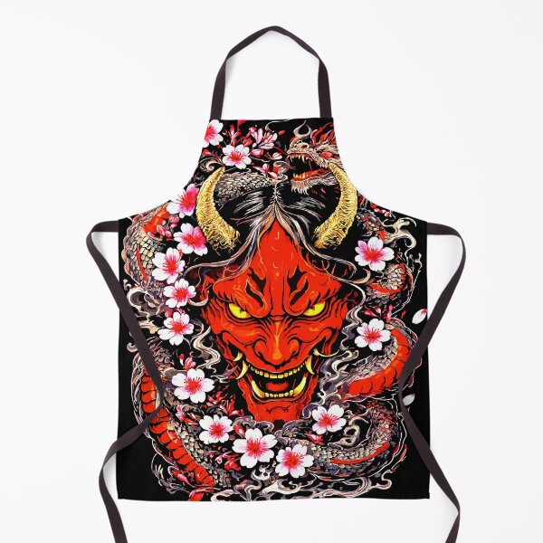 Item preview, Red Oni Dragon Shirt – Japanese Folklore Graphic Tee with Sakura designed and sold by VikArtStudio.