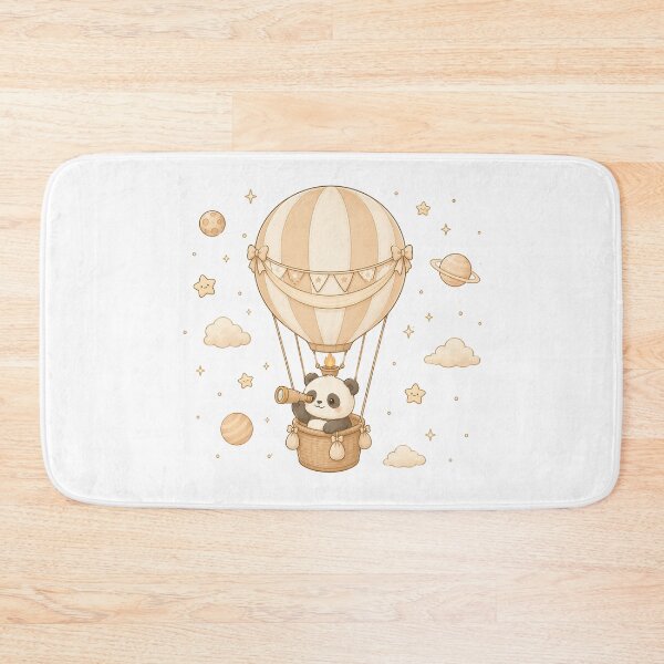 Item preview, Cozy Kawaii Space Panda Hot Air Balloon Illustration designed and sold by Seculinator.