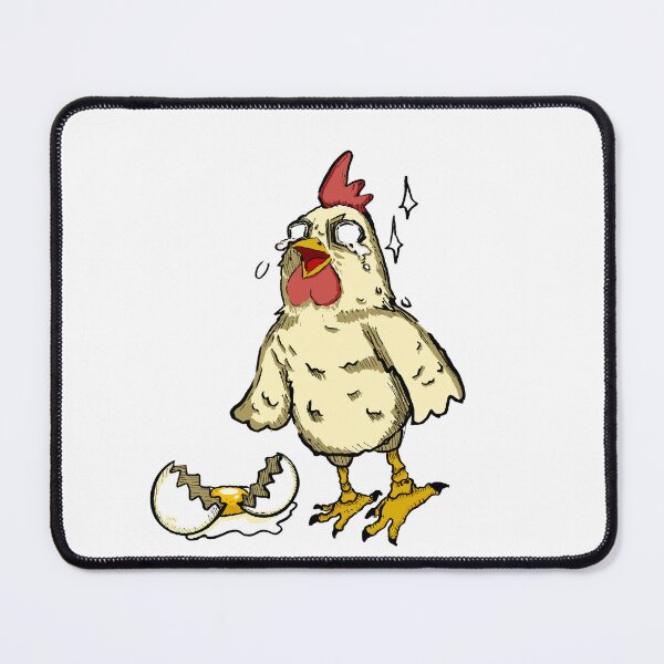 Item preview, Chicken Trauma - Funny anime scene of a chicken with his little brocken egg designed and sold by GrasswormSprout.