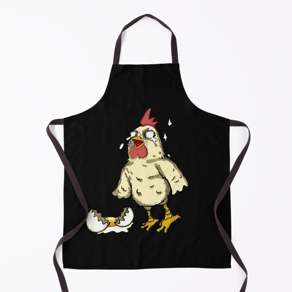 Item preview, Chicken Trauma - Funny anime scene of a chicken with his little brocken egg designed and sold by GrasswormSprout.