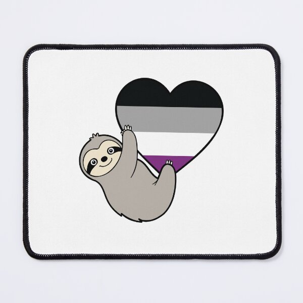 Item preview, Asexual Pride Sloth Hugging Heart - LGBTQ+ Pride Design designed and sold by Cannaxes Studio.
