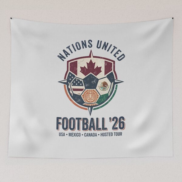 Item preview, Nations United Football 2026 Retro Crest designed and sold by Shopy-24.online.