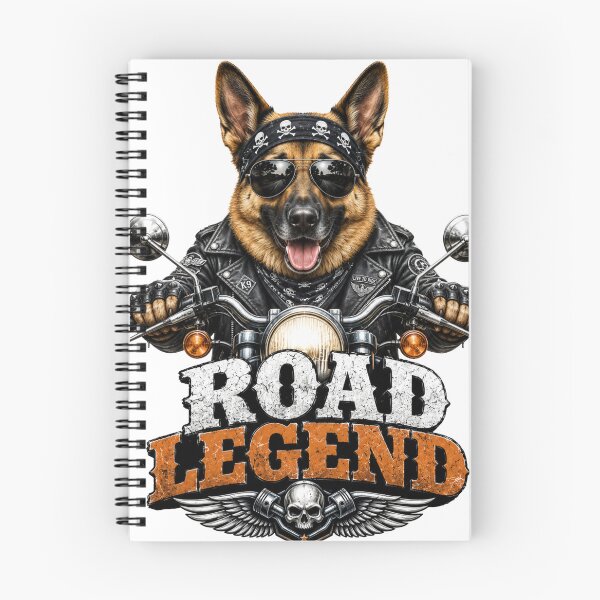 Item preview, Road Legend Biker German Shepherd dog designed and sold by PawFusionArt.