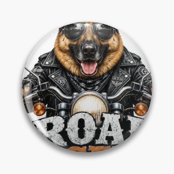 Item preview, Road Legend Biker German Shepherd dog designed and sold by PawFusionArt.
