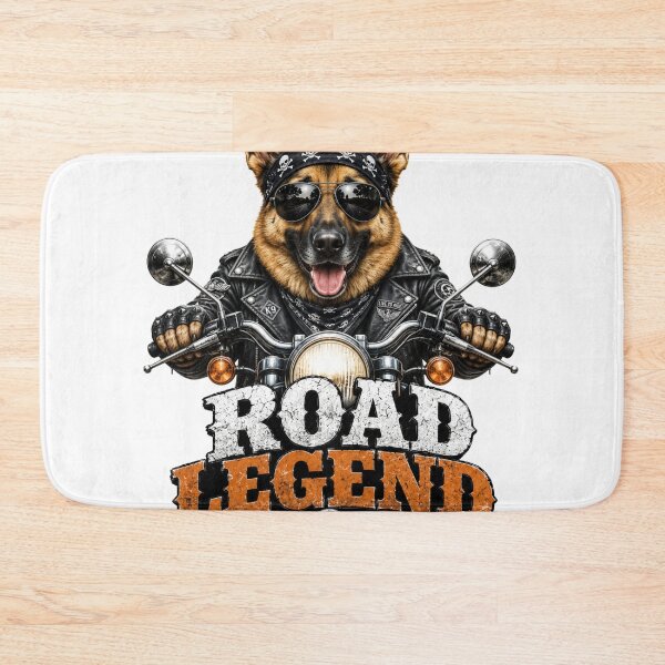 Item preview, Road Legend Biker German Shepherd dog designed and sold by PawFusionArt.