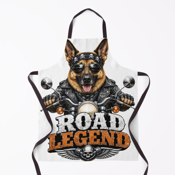 Item preview, Road Legend Biker German Shepherd dog designed and sold by PawFusionArt.