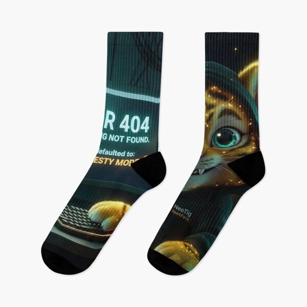 Item preview, NeoTig SparkFang Error 404 Sugarcoating Not Found — Brutal Honesty Mode Activated designed and sold by NeoTigLuna.