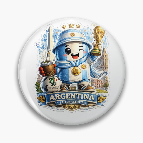 Item preview, Argentina Soccer Fan Sticker | La Albiceleste Champion Mascot designed and sold by Julianto Tri Rizki.