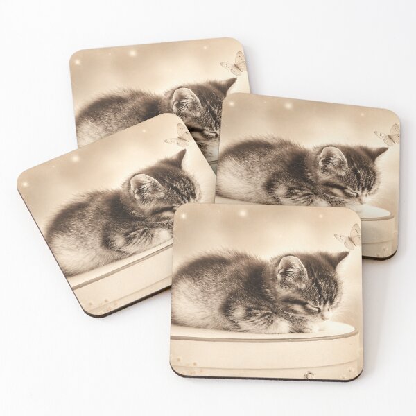 Item preview, Kitten Sleeping on a Hat Box designed and sold by Kimberly Palmer.