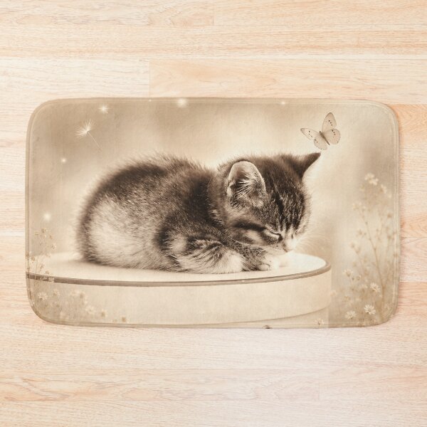 Item preview, Kitten Sleeping on a Hat Box designed and sold by Kimberly Palmer.