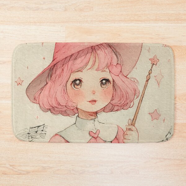 Item preview, Pink Melody Witch – Vintage Watercolor Art designed and sold by Nibi Store.
