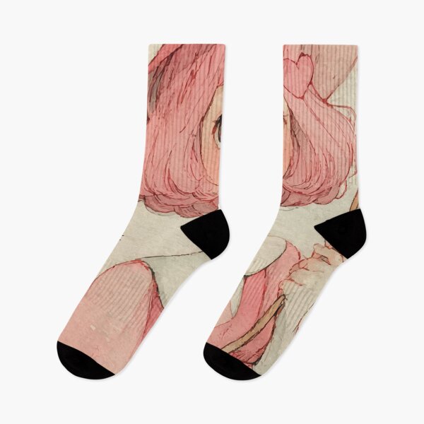 Item preview, Pink Melody Witch – Vintage Watercolor Art designed and sold by Nibi Store.