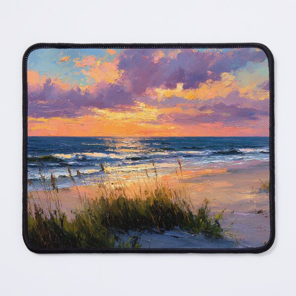 Item preview, Myrtle Beach Sunset Ocean Sky South Carolina Coastal Beach Sea Oats designed and sold by daila70.