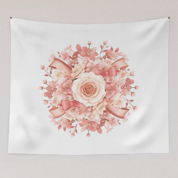 Item preview, Pastel Pink Rose Floral Bouquet Sticker designed and sold by Lu7u.