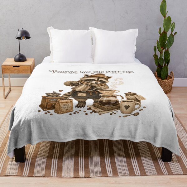Item preview, Pouring Love Into Every Cup Raccoon Barista Coffee Lover designed and sold by AQUILAKREO.