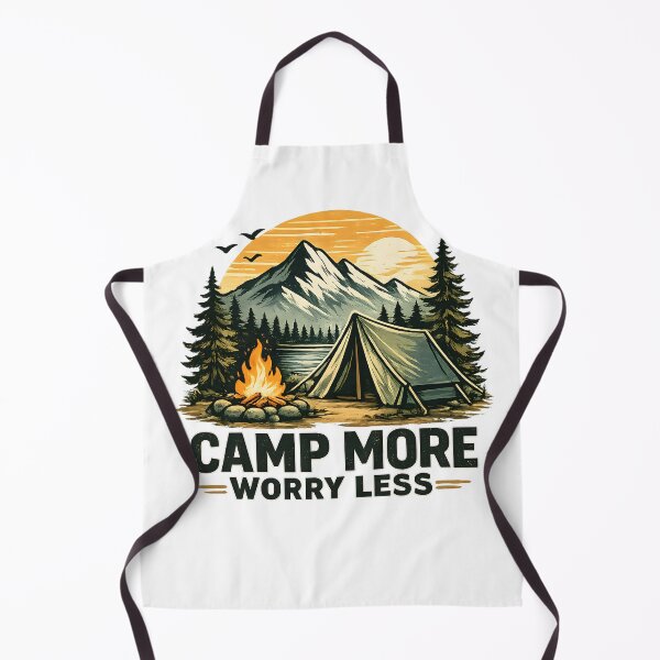 Item preview, Camp More Worry Less Outdoor Adventure Design designed and sold by CreativeMindsetLab.