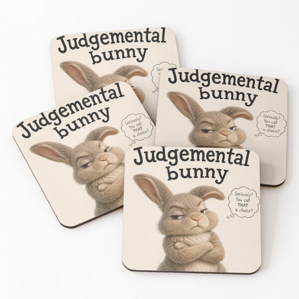 Item preview, Judgemental bunny designed and sold by TheShirtTheory.