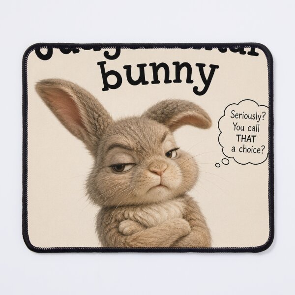 Item preview, Judgemental bunny designed and sold by TheShirtTheory.
