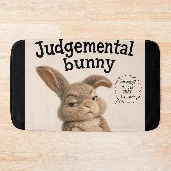 Item preview, Judgemental bunny designed and sold by TheShirtTheory.