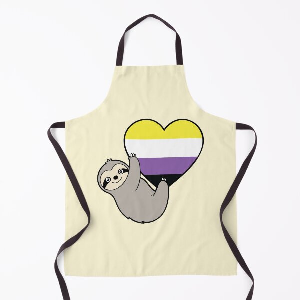 Item preview, Non Binary Pride Sloth Hugging Heart - LGBTQ+ Pride Design designed and sold by Cannaxes Studio.