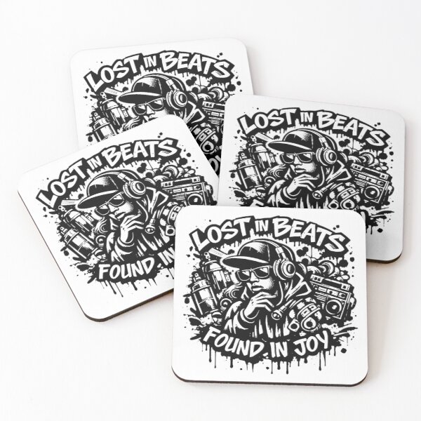 Item preview, LOST IN BEATS — Monochrome Street Art Music Vibes designed and sold by Cabrasco.