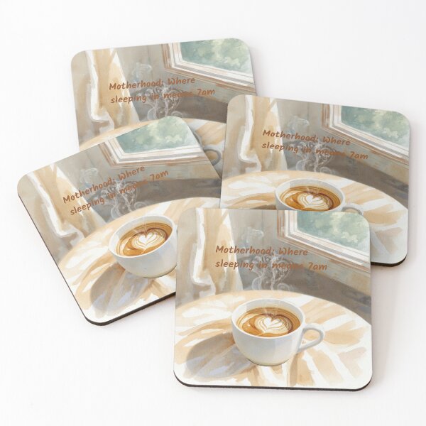 Item preview, Motherhood Sleeping In Means 7am Coffee designed and sold by CozyMomDesign.