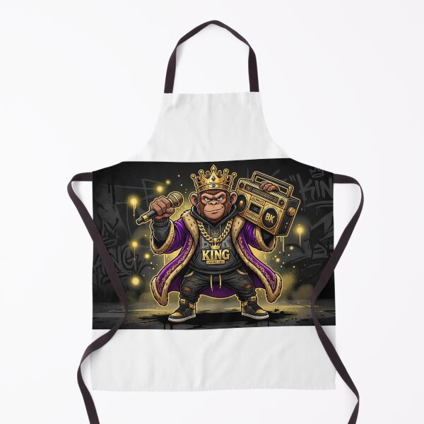Item preview, King Monkey Hip Hop Streetwear Royal Funny Animal Art designed and sold by Presshue.
