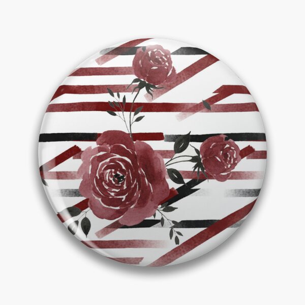 Item preview, Burgundy Roses Geometric Stripes designed and sold by wissal.studio.