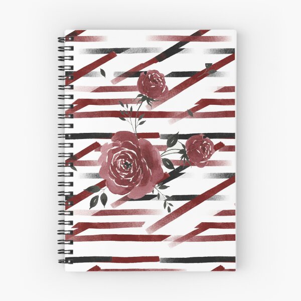 Item preview, Burgundy Roses Geometric Stripes designed and sold by wissal.studio.