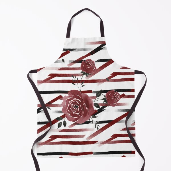 Item preview, Burgundy Roses Geometric Stripes designed and sold by wissal.studio.
