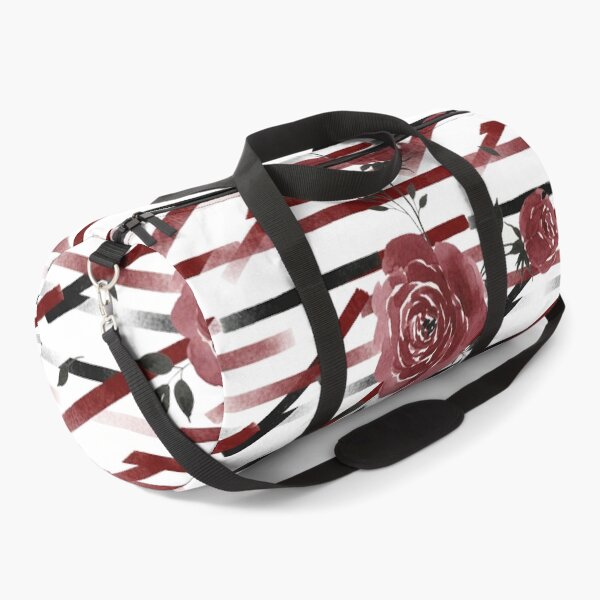 Item preview, Burgundy Roses Geometric Stripes designed and sold by wissal.studio.