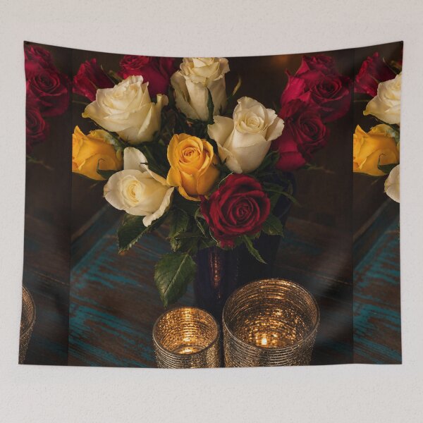 Item preview, Romantic Roses Candlelight Still Life designed and sold by Kimberly Palmer.