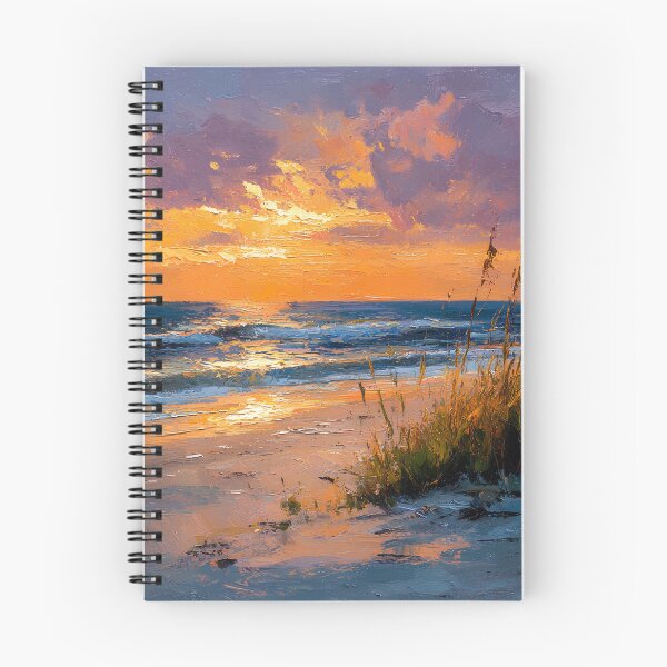 Item preview, Myrtle Beach Orange Sunset Ocean South Carolina Coastal Beach Sea Oats designed and sold by daila70.