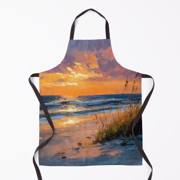 Item preview, Myrtle Beach Orange Sunset Ocean South Carolina Coastal Beach Sea Oats designed and sold by daila70.