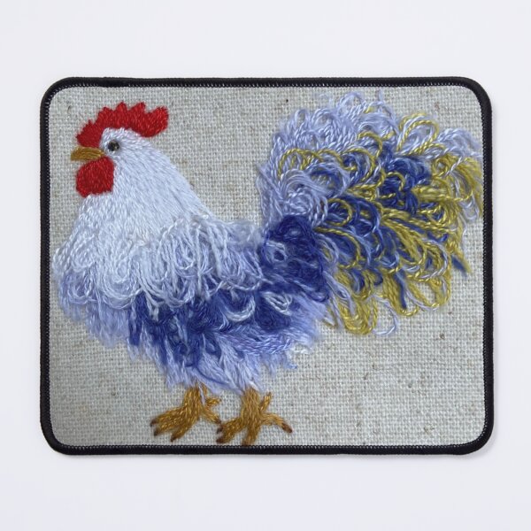 Item preview, Hand embroidered rooster-original designed and sold by Alsa-handembroidery.