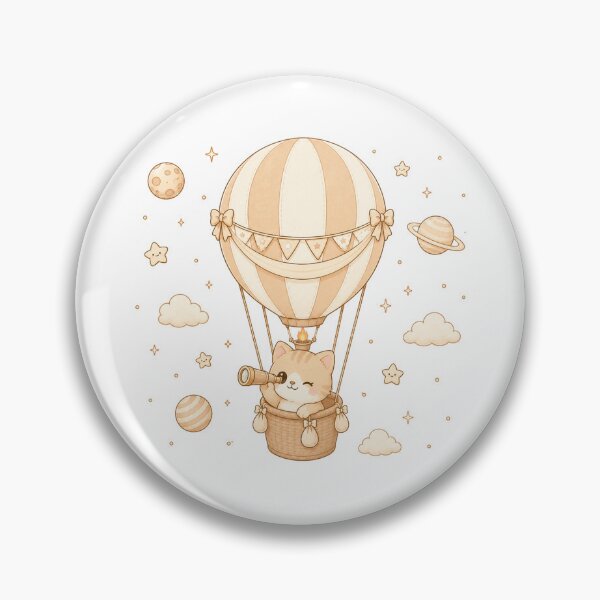 Item preview, Cozy Kawaii Space Cat Hot Air Balloon designed and sold by Seculinator.